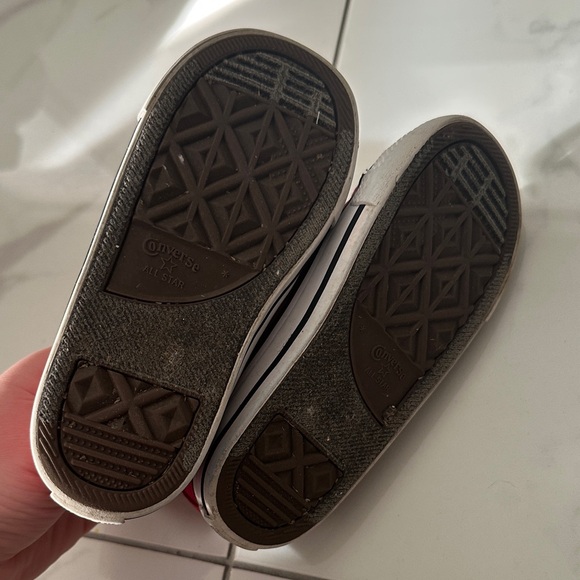 Converse Red Kids High-Top Sneakers - Picture 3 of 4